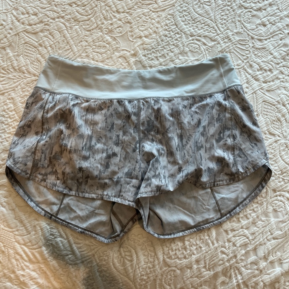 Lululemon Gray Patterned Athletic Shorts